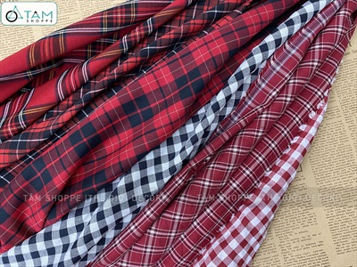 Vải sọc Caro Decor Noel nhiều kiểu [Đa dạng] Khổ 150cm PK-VAI-13